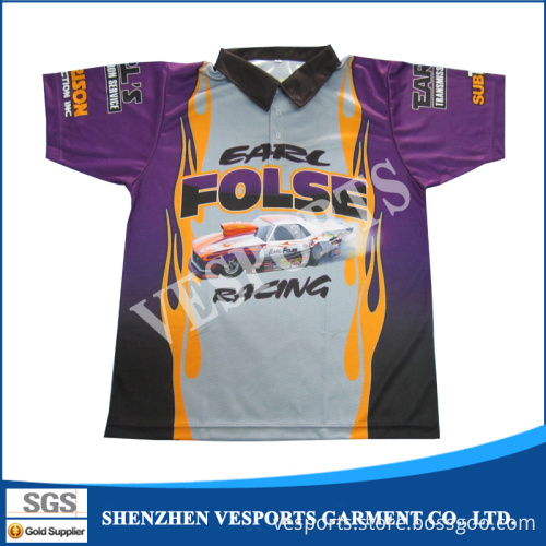 100% Polyester Racing Team Polo Shirt